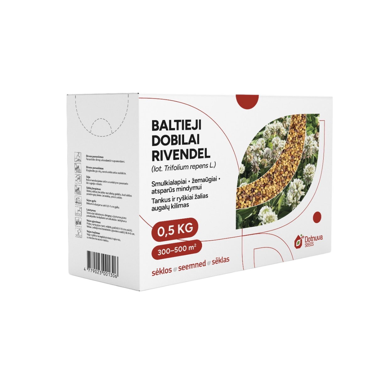 Balto āboliņu sēklas RIVENDEL, 0,5 kg